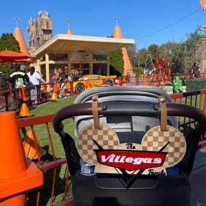 Mouse Ears Stroller Tag | Cars Stroller Tag | Acrylic Stroller Tag | Theme Park Stroller Tag | Personalized Name Sign | Stroller Spotter