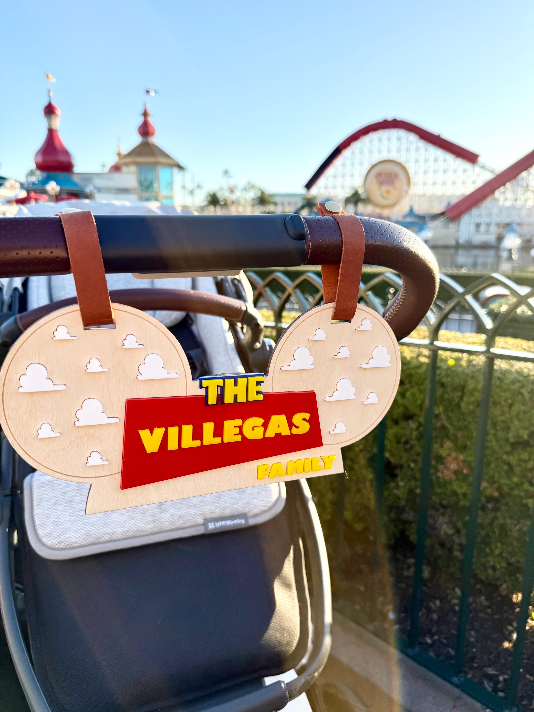 Mouse Ears Stroller Tag Toy Story Stroller Tag Stroller Tag Acrylic Stroller Tag Theme Park Stroller Tag Pixar Stroller Spotter