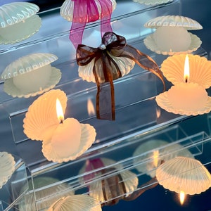 Handmade Sea Shell Candle – Personalized Wedding Favor, Bridal Shower Gift, Beach-Themed Party Decor