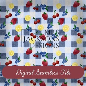 Berries Seamless Pattern | Digital Download PNG