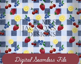 Berries Seamless Pattern | Digital Download PNG