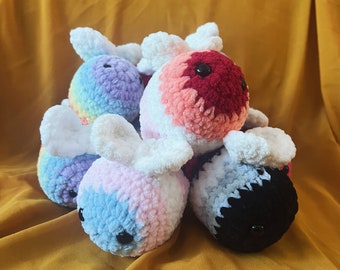 Handmade Crochet Pride Bees - LGBTQ+ Amigurumi | Lesbian, Asexual, Pansexual, Non-Binary, Transgender, Bisexual, Queer, 2SLGBTQI+ Gifts
