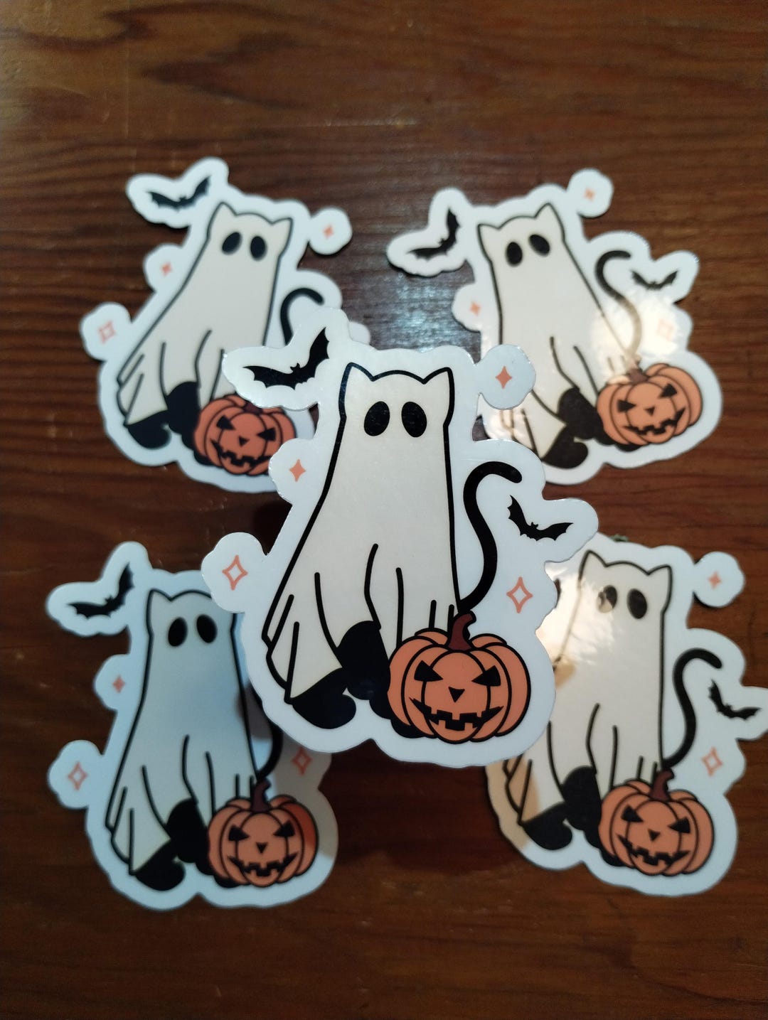 Ghost Cat Sticker, Scary Cute Kitty, Halloween Enthusiast, Gift for Cat ...