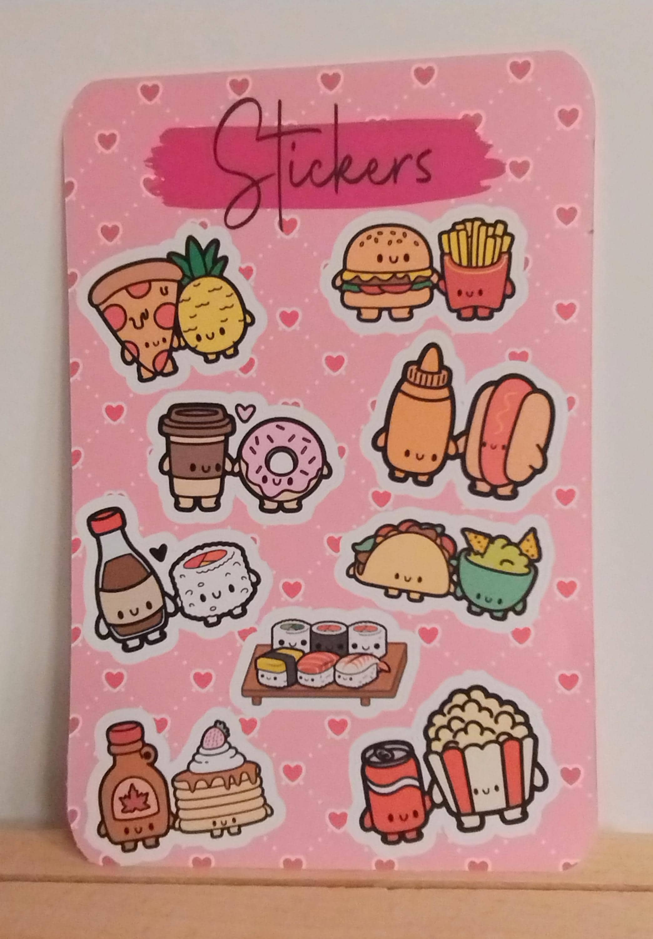 Sticker Enjoy Food Cute Food Pairs Sticker Sheet, Kawaii Food Stickers, Fun Decals ...