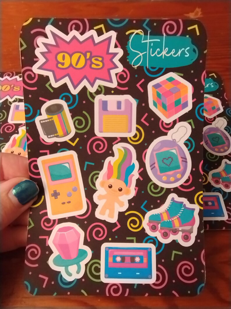 90's Sticker Sheet, Nostalgic Gift, 80's and 90's Baby, Nineties ...