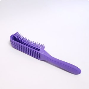 Purple Detangling Brush: Curly & Wet Hair, Adjustable Caliper