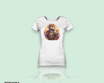 Zephyra - Ladies D&D T-Shirt, dnd tshirt, Organic Bio Shirt, Weiße T-Shirt, Funny DnD T-Shirt, Ladies Organic DnD Shirt