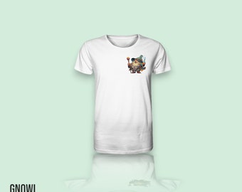 D&D T-Shirt, Gnowi dnd tshirt, Organic Bio Shirt, Weiße T-Shirt, Funny DnD T-Shirt, Organic DnD Shirt