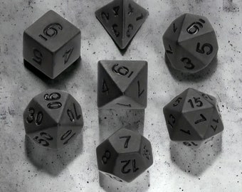 Black Frosted DnD Dice Set | Polyhedral Dice Set | Soft Edge | dice dnd set | Black | Frosted | Iced | D&D dice