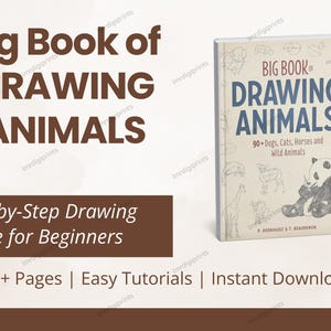 Big Book of Drawing Animals | Drawing Tutorial | Instant Download