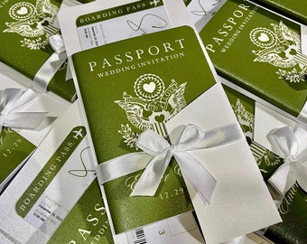 Passport Invitation Canva Template - Your Ticket to a Stylish Event!