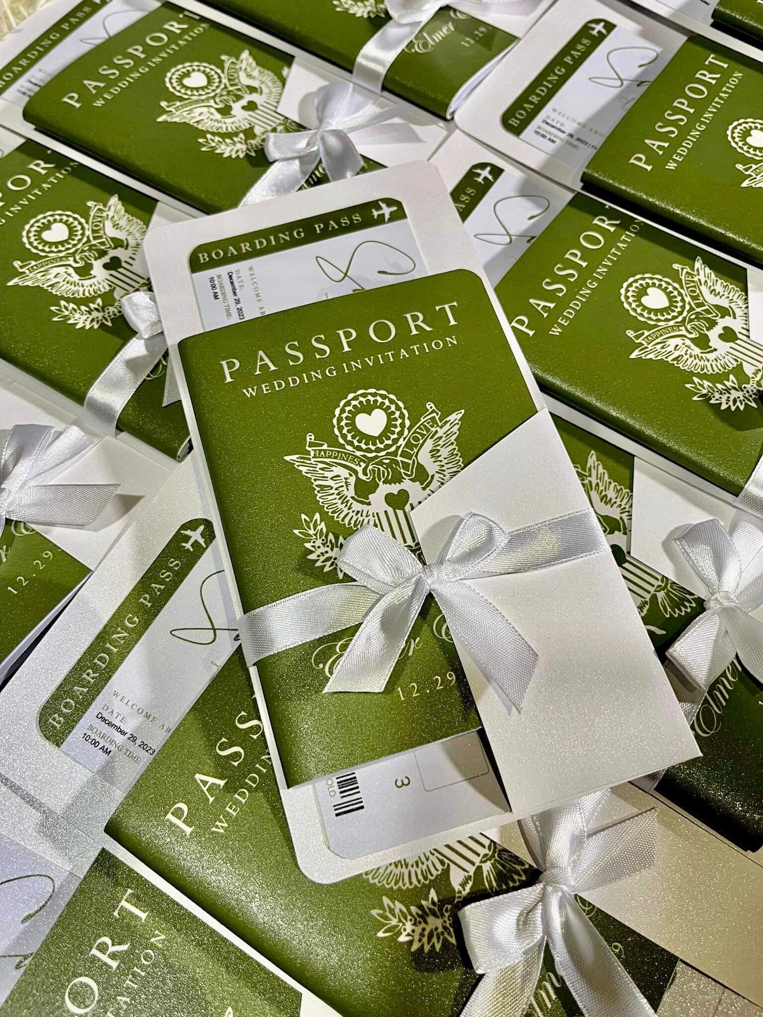 Passport Invitation Canva Template