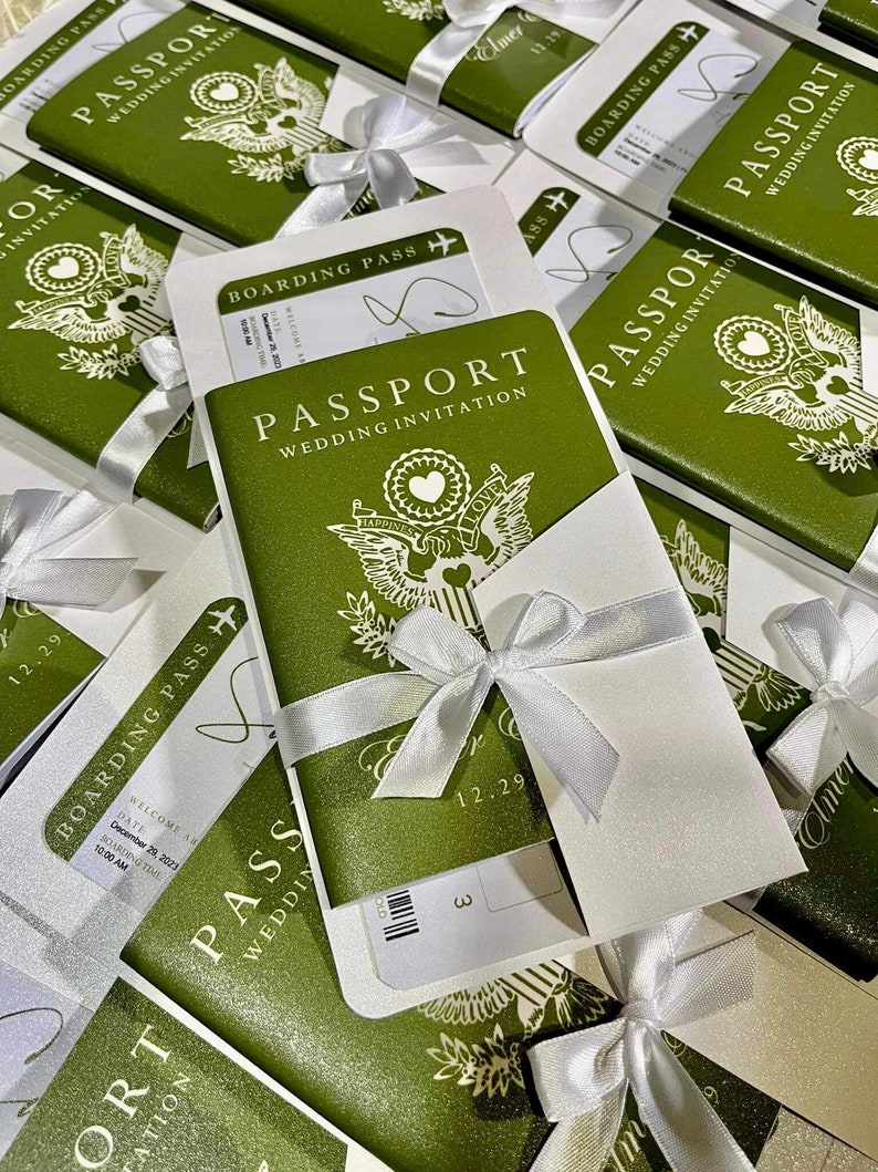 Passport Invitation Canva Template Your Ticket to a Stylish Event Etsy