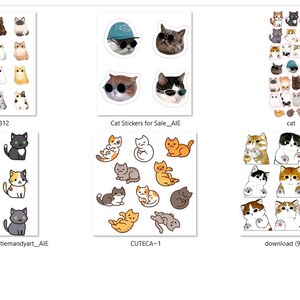 8gb+ Sticker Printable Anime Aesthetic Cute Stickers Ready to Cut - Etsy
