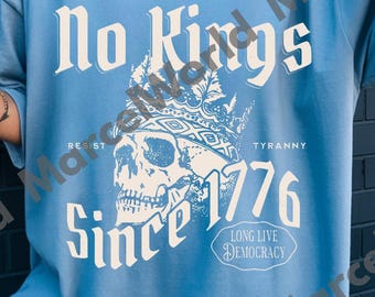 Retro No Kings Since 1776 Png, Rejecting Kings Png, No Kings In America 86/47 Png, 4th Of July America Hoodie, Digital file