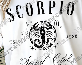 Personalized Year Scorpio Png, Scorpio Png, Scorpio Social Club Png, Astrology Png, Scorpio Png, Horoscope Png, Astrology Png, Digital file