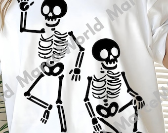 Enigszins subtiel Halloween PNG, shirt Skeleton Candy, Trump Unisex shirt met korte mouw, spookachtig seizoen, leuk T-shirt voor feesten, digitaal bestand
