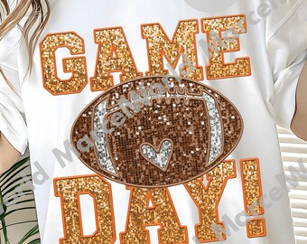 Glitter Football Game Day PNG, Retro Football Shirt, Football Mama Shirt, Touchdown Season Shirt, Twinkle Football Shirt, Digital file