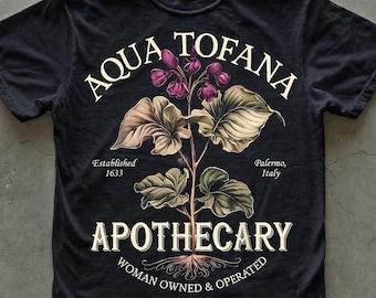 Aqua Tofana Apothecary PNG, Witchcraft Botanical Digital Download, Woman Owned Operated