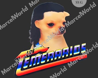 Los Temerarios hond png, trendy grappig sweatshirt met ronde hals voor mannen en vrouwen, lichtgewicht gevoel, beweegt met je mee, digitaal bestand