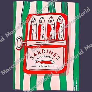Sardines Comfort Colors SVG, Tinned Fish Shirt, Portugal PNG, Vintage Sardine Shirt, Coastal Aesthetic, Travel Shirt, Digital file
