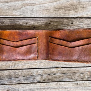Cartera de cuero plegable