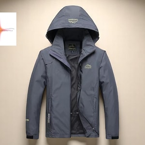 Men&#39;s Lightweight Outdoor Windbreaker | Water Resistant Hooded Jacket | Breathable Hiking Shell | Casual Travel Outerwear