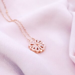 Petal Prism Pendant Necklace | Minimalist Necklace | Dainty Necklace | Layered Necklace | Mom Gift for Her