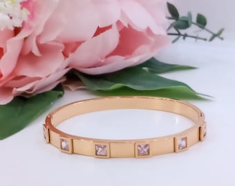 Harmony Squared Gold-Plated Bracelet