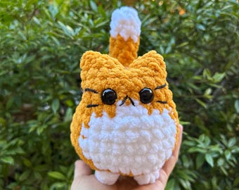 Peluche de gato grande y robusto / Amigurumi de ganchillo hecho a mano