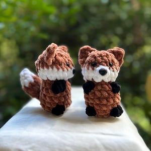 Zorro de peluche / Amigurumi de ganchillo hecho a mano