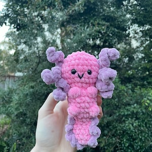 Handmade Crochet Axolotl Plushie