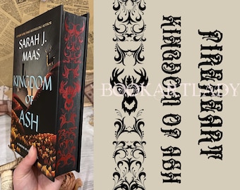 Plantilla digital Kingdom of Ash para pintar bordes de libros DIY