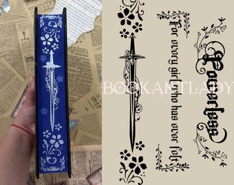 Plantilla digital Powerless para bordes rociados de libros DIY