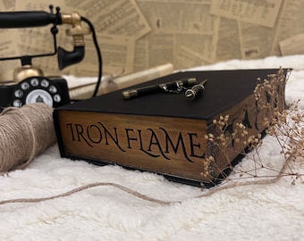 Iron Flame | Rebecca Yarros | Custom | Stenciled Edges Sprayed Edges | Bookish Stickers and Bookmark included |