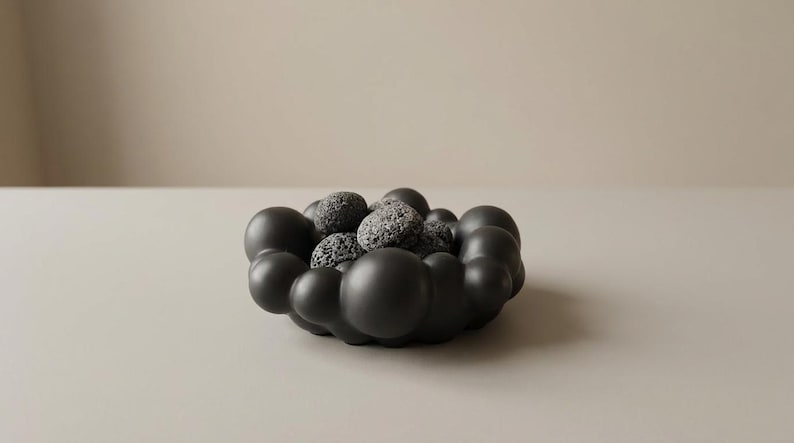 Lava Rock Essential Oil Diffuser - Handmade Jesmonite Bowl, Aroma ...