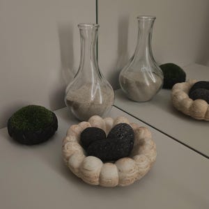 Lava Rock Ätherisches Öl Diffusor Set: Handgefertigte Jesmonite Schale
