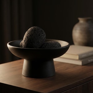 Lava Rock Essential Oil Diffuser with Handmade Jesmonite Bowl – Natural Aroma Therapy for Your Home
