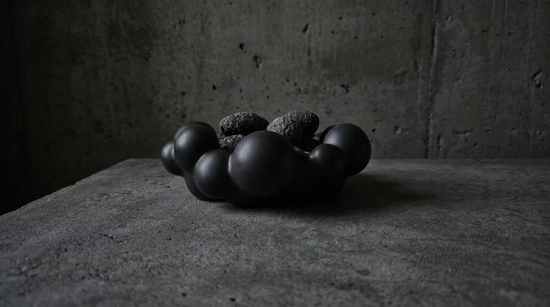 Lava Rock Essential Oil Diffuser - Handmade Jesmonite Bowl, Aroma ...