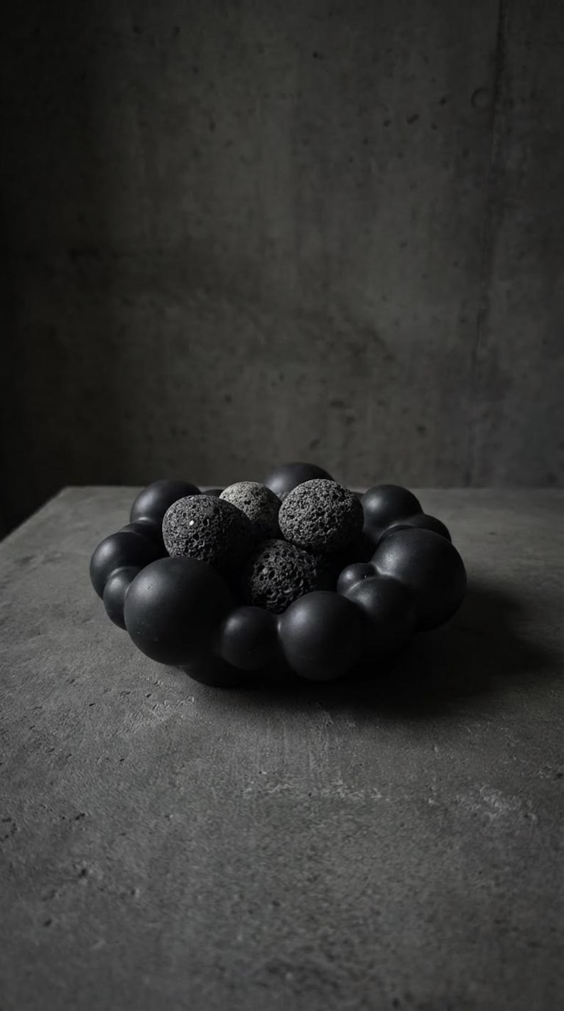 Lava Rock Essential Oil Diffuser - Handmade Jesmonite Bowl, Aroma ...