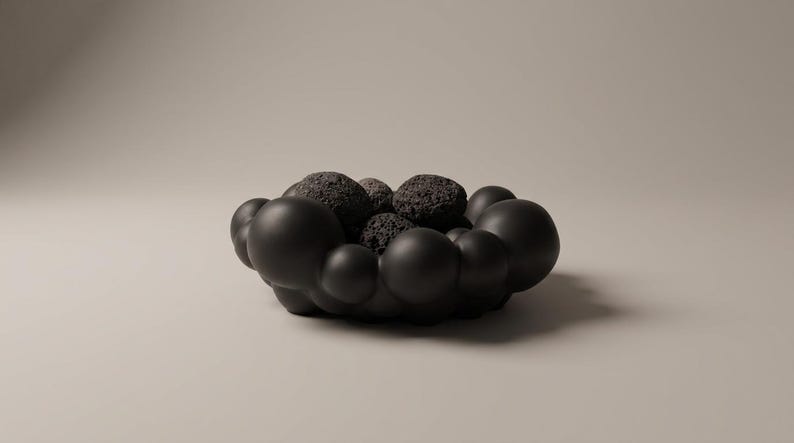 Lava Rock Essential Oil Diffuser - Handmade Jesmonite Bowl, Aroma ...