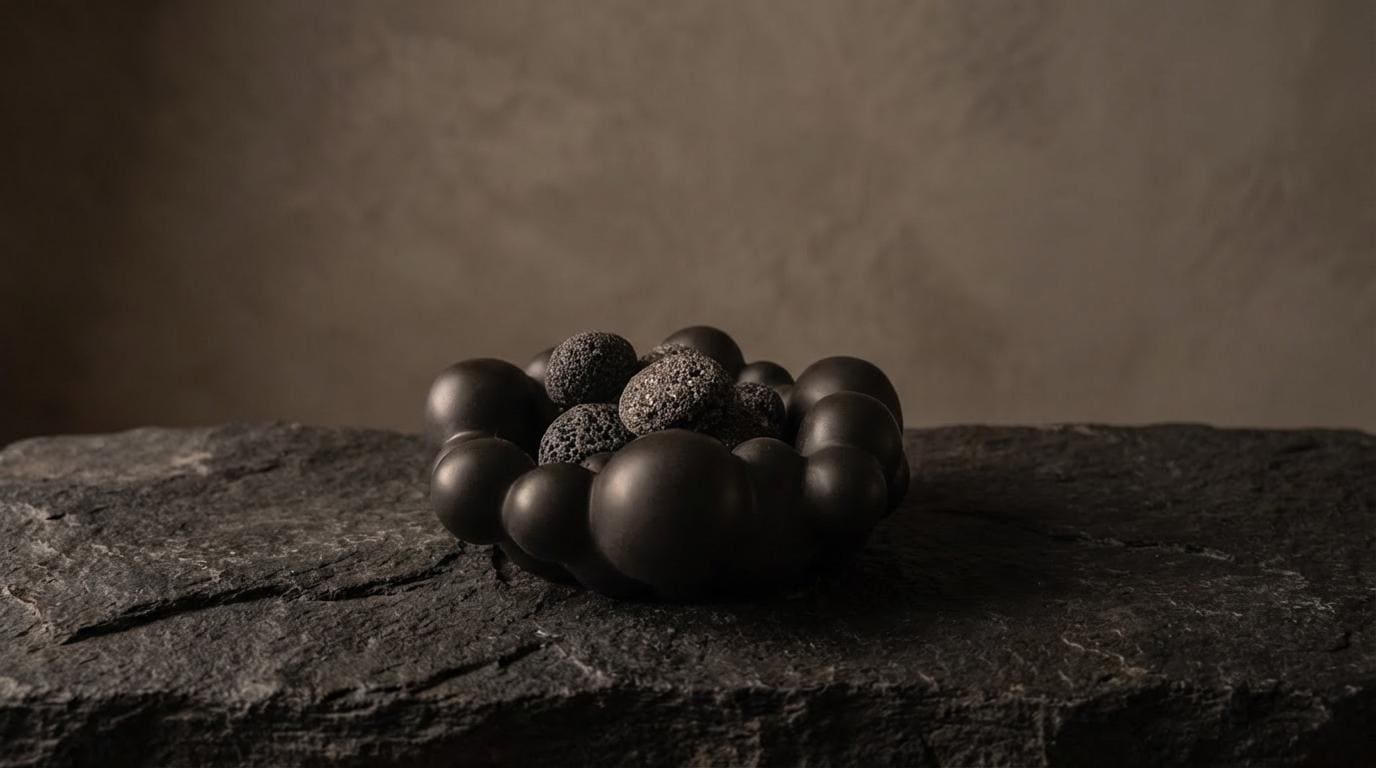 Lava Rock Essential Oil Diffuser - Handmade Jesmonite Bowl, Aroma ...