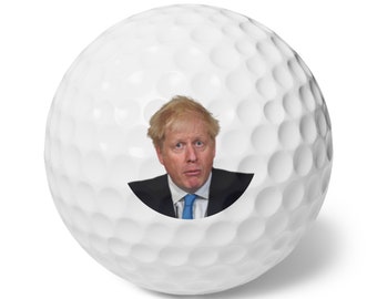 Boris johson on 6 Golf balls funny gift idea stress relief