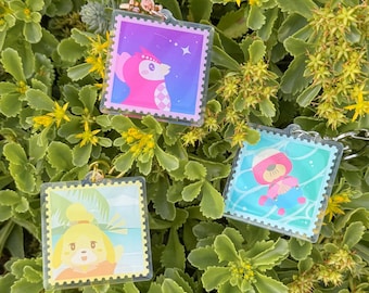 Island Stamp Acrylic Keychains