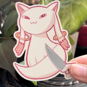 Magical Girl Incubator Knife Sticker