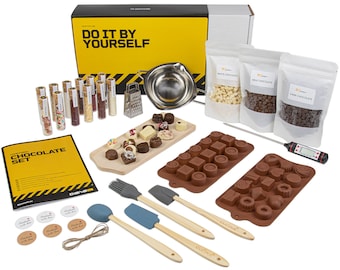 Kit de fabrication de pralines DIY DIBYS avec des ingrédients naturels et 12 accessoires pour un cadeau pour enfants et adultes