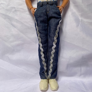 Fashion doll pants for male, Pants for doll, Male doll  jeans, Male doll pants,  1/6 scale jeans for male doll
