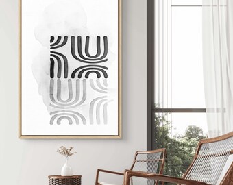 Arte mural japonés: Impresión minimalista wabi sabi (descarga digital) dibujada a mano
