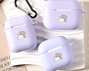 Peach&Goma Cartoon Personalized Airpods Case With Keychain For AirPods 4th Pro2 Pro,Apple Airpods Pro Pro2 1st 2nd 3rd 4th Generation Case