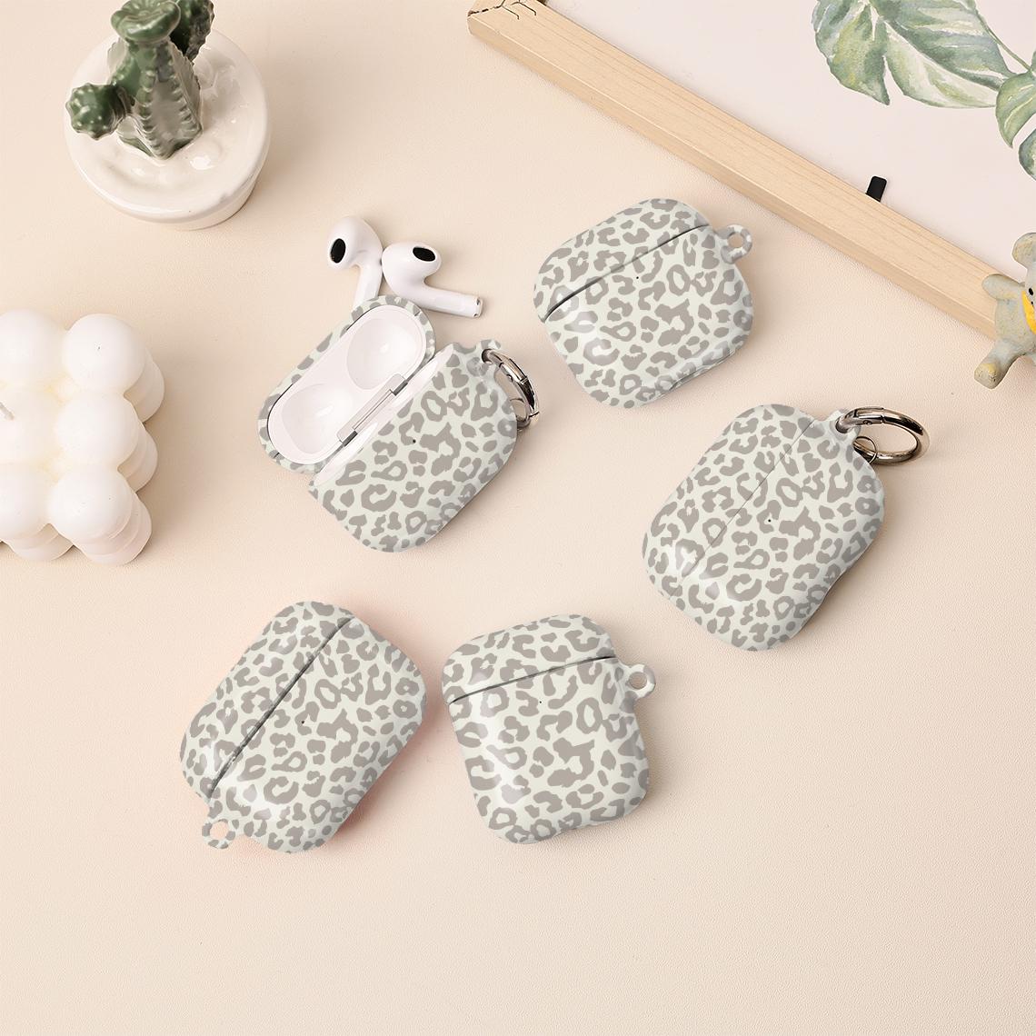 ヒョウ柄AirPods第4世代ケース、AirPods Pro 2ケースカバー（キー